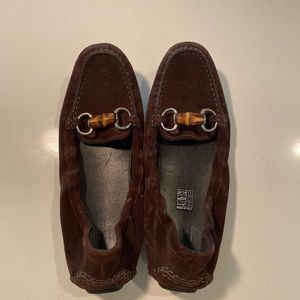 Gucci Suede Moccasin with Bamboo Horsebit